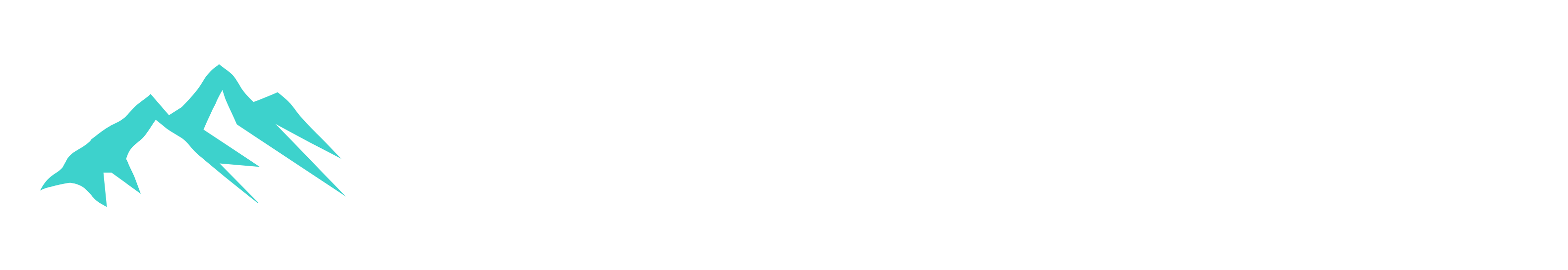 GOYJ, LLC logo with letters in white and three mountains to left in turquoise